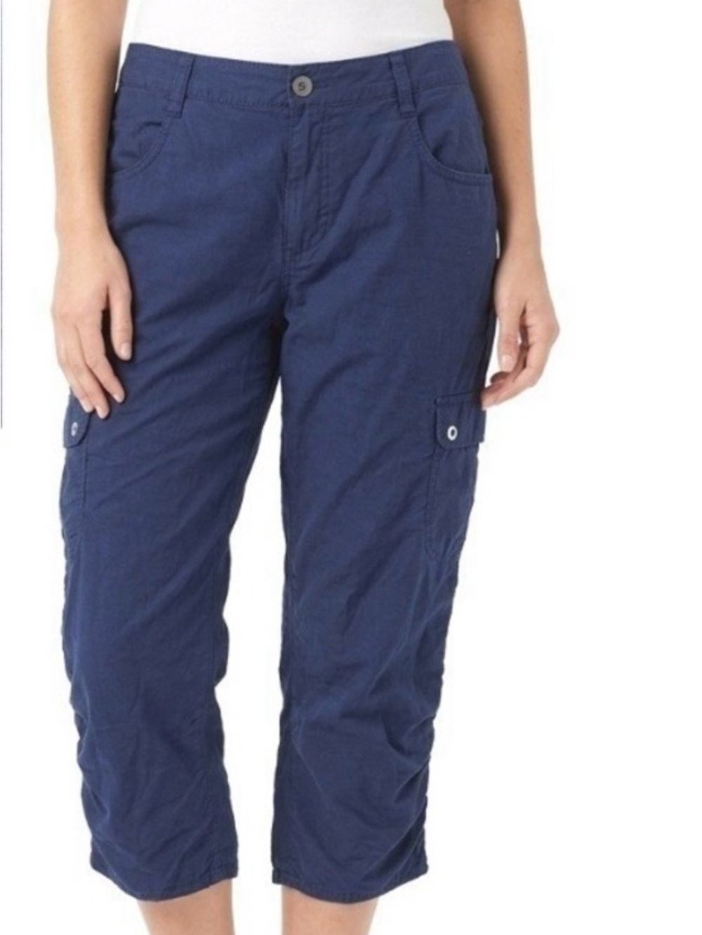 WOOLRICH Navy Cropped Cargo Pants Sz 14